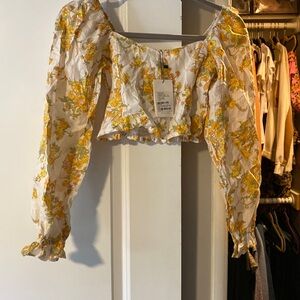 Faithful the Brand carmody top linden floral print size 4